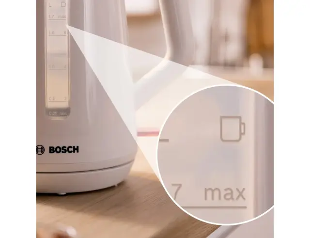 Βραστήρας Bosch MyMoment TWK1M121 με χωρητικότητα 1.7L και ισχύ 2400W - White TWK1M121 3