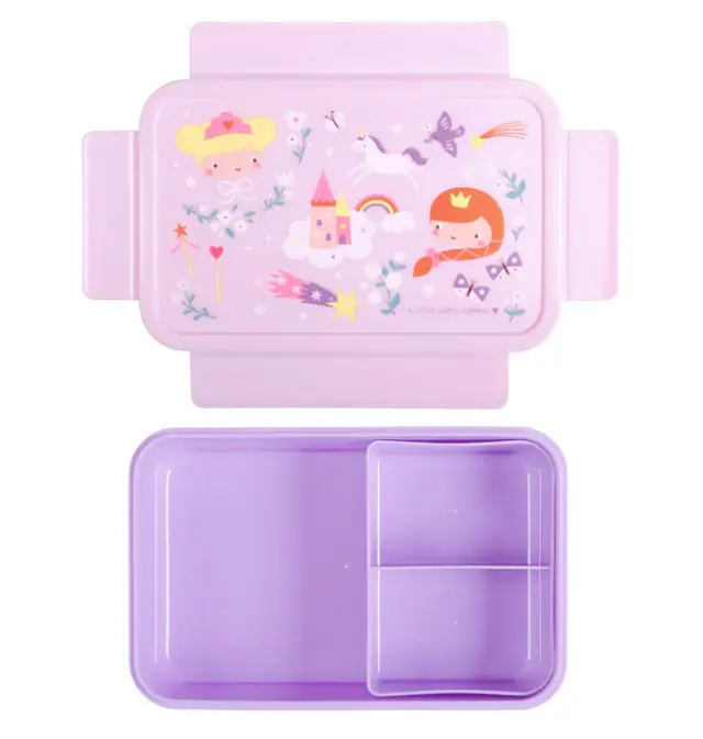 A Little Lovely Company Δοχείο Φαγητού με Χωρίσματα Bento Lunch Box Princesses BBPRPU81 2