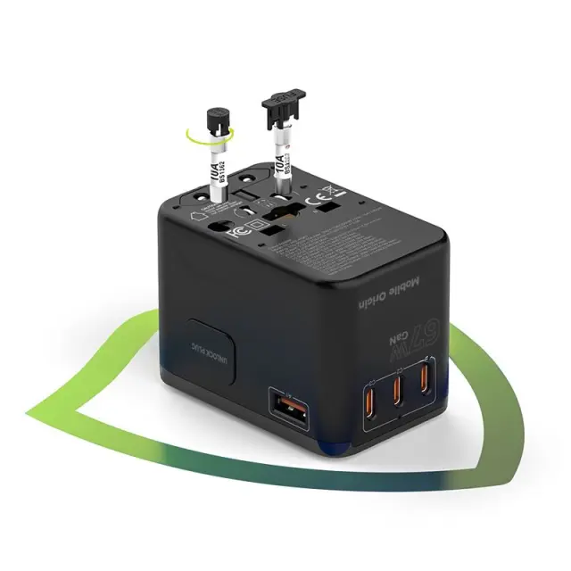 Mobile Origin GaN 67W Travel Adapter PW5 EU/UK/US/AUS, 3x USB-C + USB-A 3