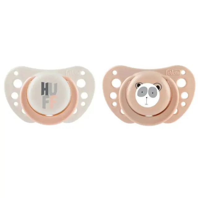 Chicco Πιπίλες Σιλικόνης Physio Forma Air Μπεζ-Ροζ για 0-6 μηνών 2τμχ