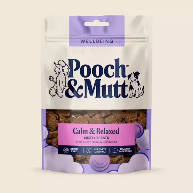 Pooch & Mutt Wellbeing Calm & Relaxed Meaty Treats with Turkey and Hemp 120gr
