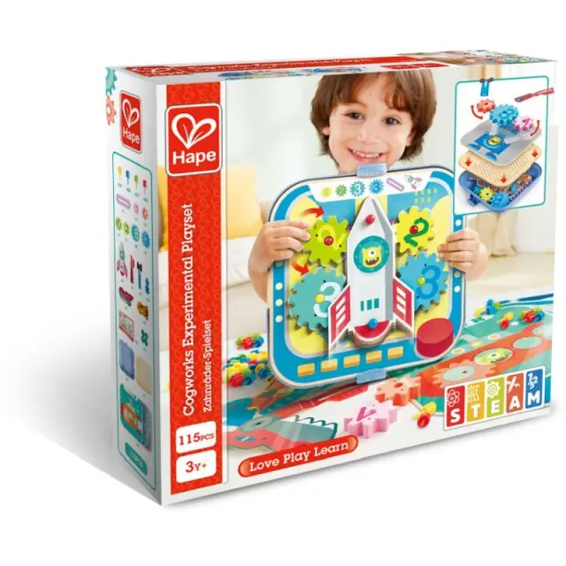 Hape Early Explorer Ξύλινο Σετ Cogworks Experimental E1065A