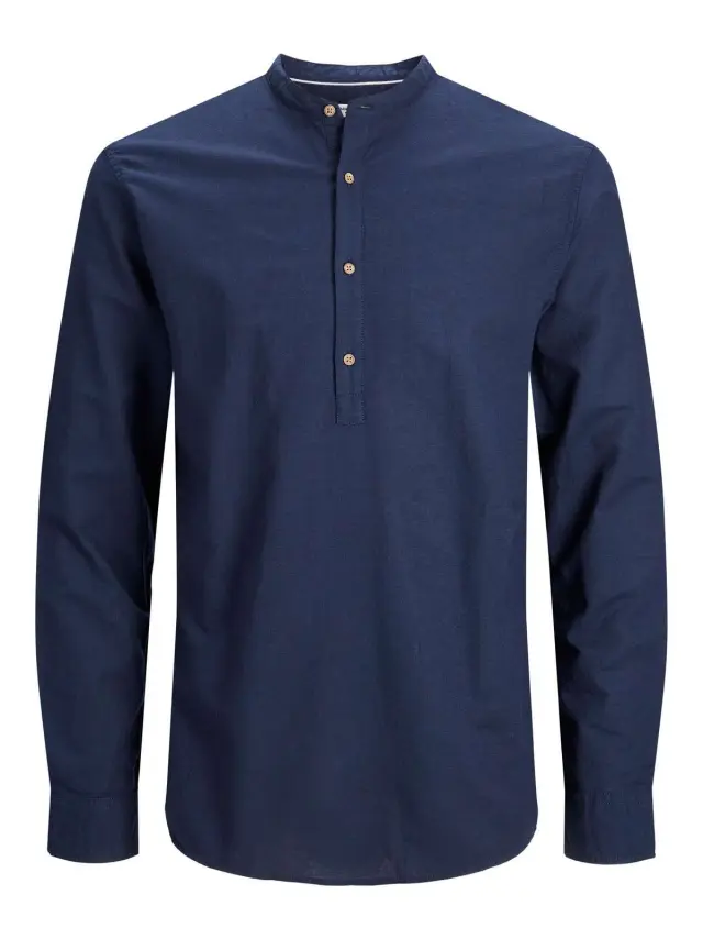 JPRBLASUMMER HALF PLACKET SHIRT L/S SN Navy Blazer