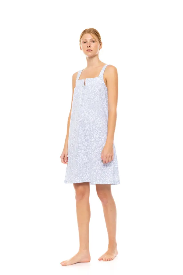 S1498 - Type - NIGHTGOWN ICE BLUE FLEUR 2