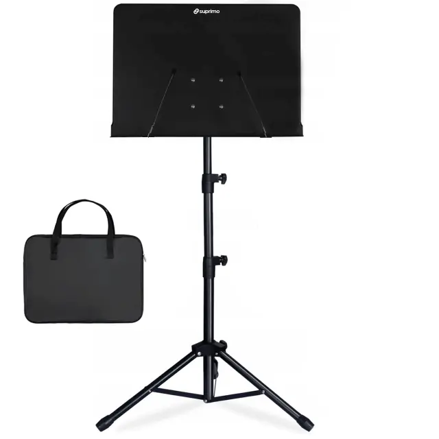 SUPRIMO D3 SET music stand sheet holder adjustable foldable black gig bag set 82-146 cm up to 10 kg