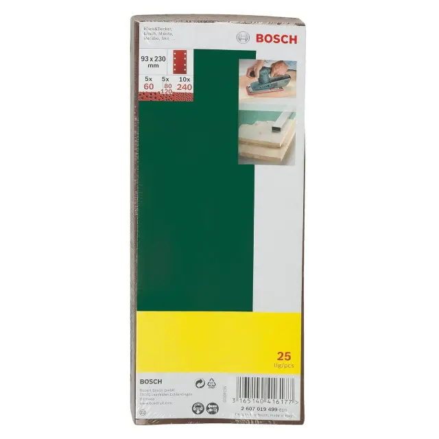 Φύλλο Λείανσης Παλμικού Τριβείου Bosch K240 με 8 Τρύπες 93x230mm Σετ 25τμχ 2