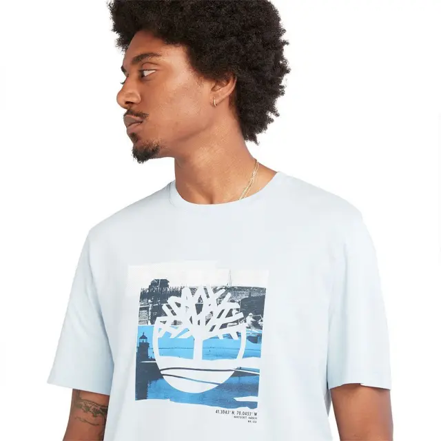 TIMBERLAND SS COAST GRAPHIC TEE ΜΠΛΟΥΖΑ ΑΝΔΡΙΚΗ WHITE 3