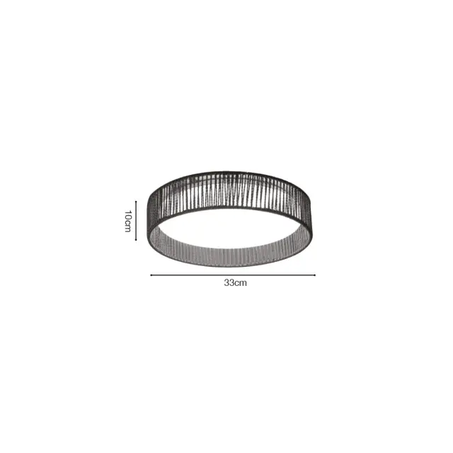 Inlight Πλαφονιέρα οροφής LED 24W 3CCT (by switch on base) από σχοινί και ακρυλικό D:33cm (42039-C) 3
