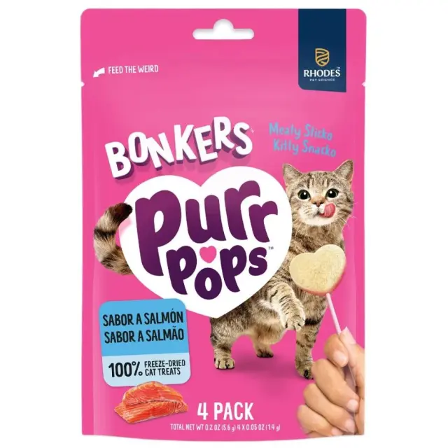Bonkers Purrpops Freeze Dried Λιχουδιά Γάτας με Σολομό 20gr Μονόχρωμο