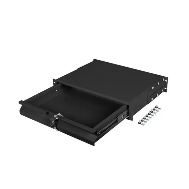 Lanberg Rack Drawer 19" 2U 360mm Black (AK-2001-B) 2