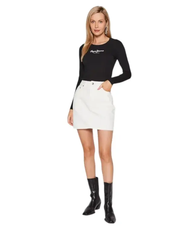 Pepe Jeans - Γυναικεία Μπλούζα Long Sleeve New Virginia Ssn PL505203-999 Μαύρο 2