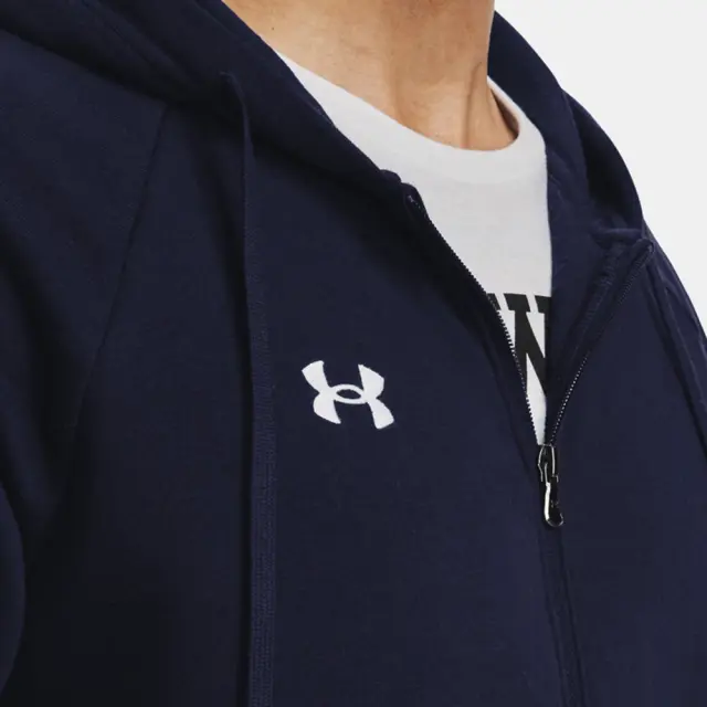 Under Armour Rival Fleece Full Zip Hoodie (1379767-410) - Μπλέ 2