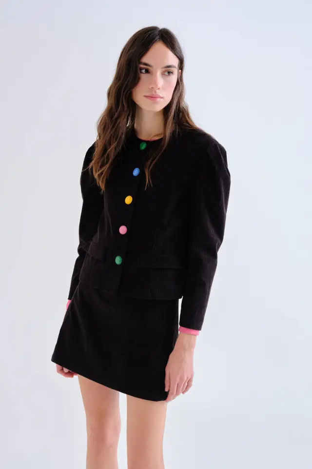 COMPANIA FANTASTICA CORDUROY JACKET(63C/11042 BLACK) - M