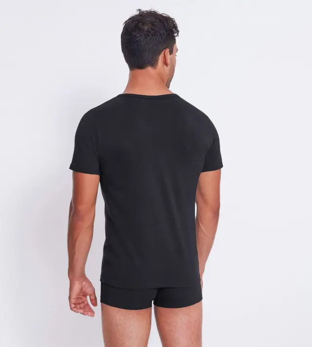 Sloggi Men Ανδρικές Φανέλες Go O-Neck ABC 2.0 Κοντομάνικες Μαύρο 2-Pack 3