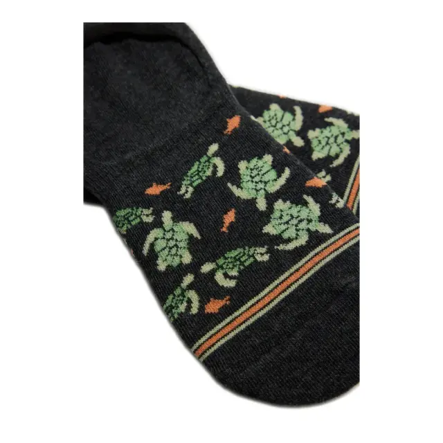 Ysabel Mora Ανδρικές Κάλτσες Σουμπά Sockarats Turtles, Χρώμα Ανθρακί - ONESIZE 2