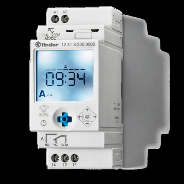 Dig.Time Switch 35mm.1CO 16A/110.230VUC, weekly progr.Smartphone (12.61.8.230.0000)