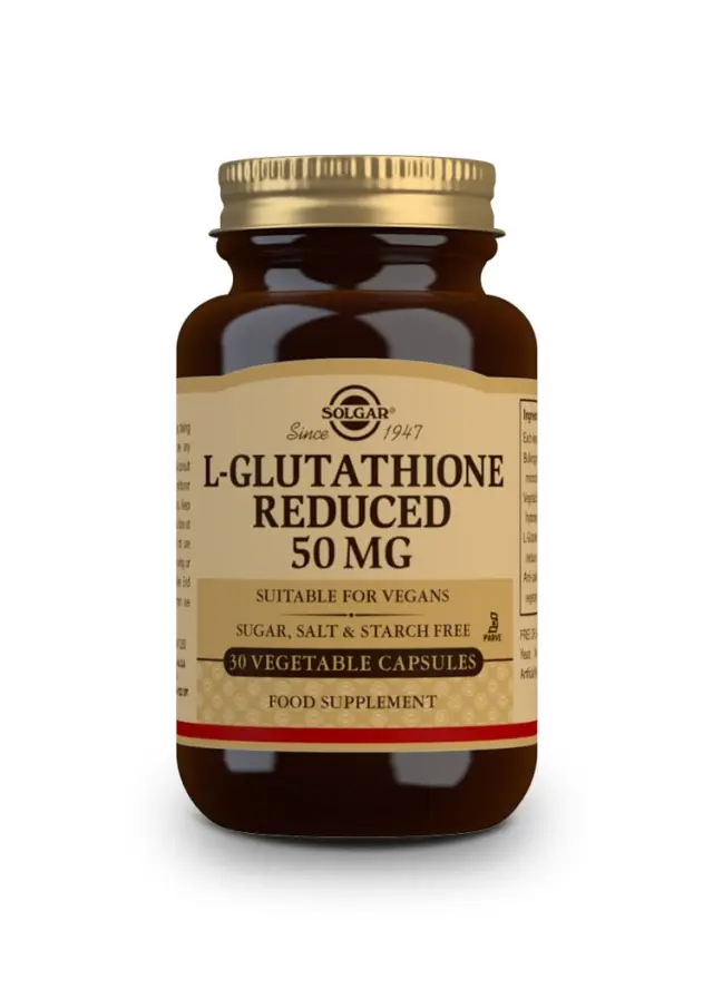 Solgar L-Glutathione 50MG Γλουταθειόνη 30 φυτικές κάψουλες