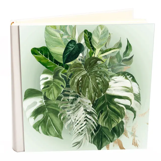 Άλμπουμ my album Μονστέρα boho style με ριζόχαρτο 35x35cm και κουτί άλμπουμ