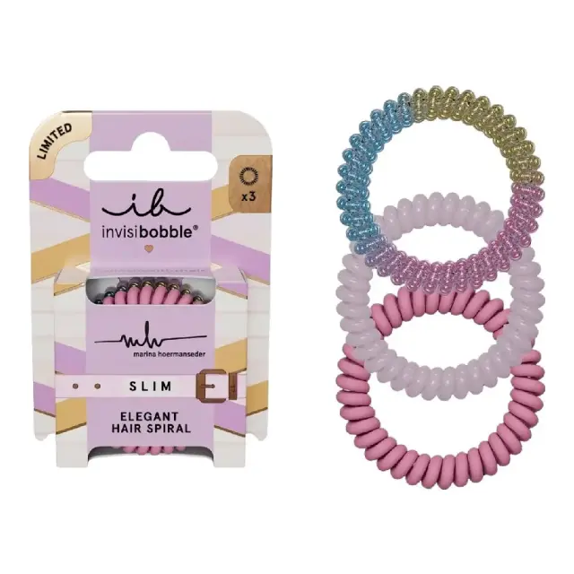 Invisibobble Εlegant Hair Spiral Λαστιχάκια Μαλλιών, 3τεμ