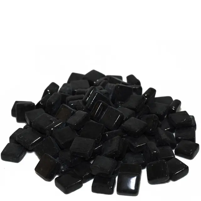 Γυάλινη Ψηφίδα Pure Glass PG13 - 10x10mm - Black - 100gr
