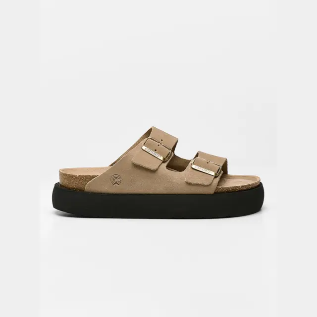 Genuins Πέδιλα Γυναικείο δέρμα Μπεζ GEN/HAWAII PLATFORM G106549 TAUPE