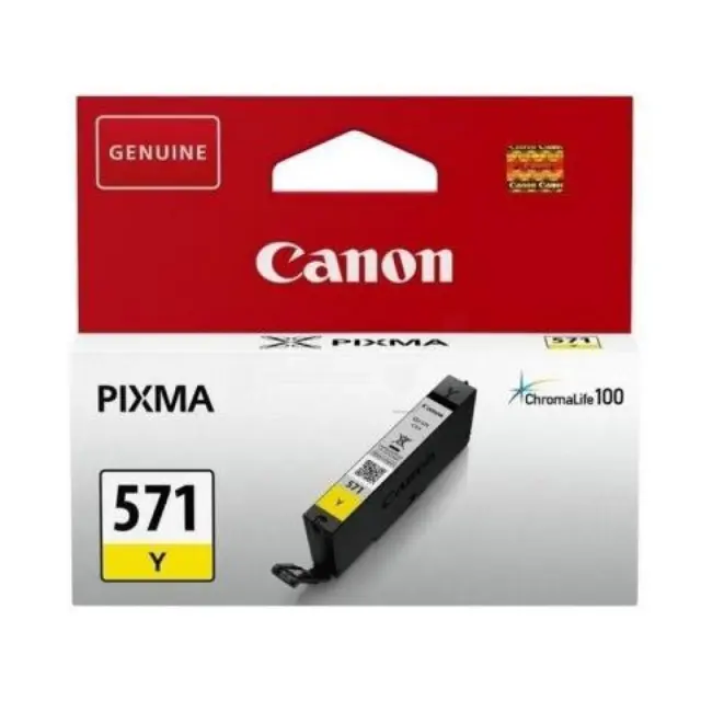 Canon CLI-571 Γνήσιο Μελάνι Εκτυπωτή InkJet Κίτρινο (0388C001)