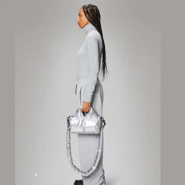 Αδιάβροχο Τσαντάκι Χιαστί Rains Nyssa Puffer Duffel Mini W3 13850-51 Ασημί - ONESIZE 2
