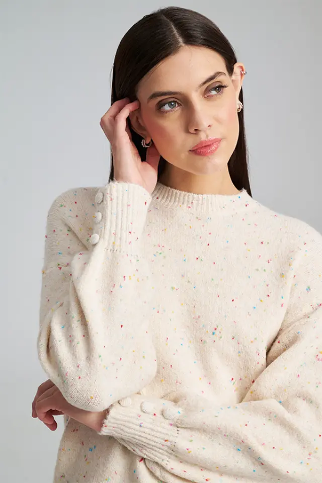 Πλεκτό με Διακριτική Λάμψη και Στυλ COCO SWEATER - XS 2