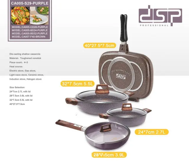 Σετ μαγειρικά σκεύη - 4pcs - CA005-S27-Purple - DSP - 563790 2