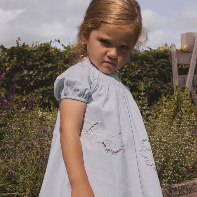 Φόρεμα Lil'Atelier 100% organic cotton με διάτρητα κεντήματα