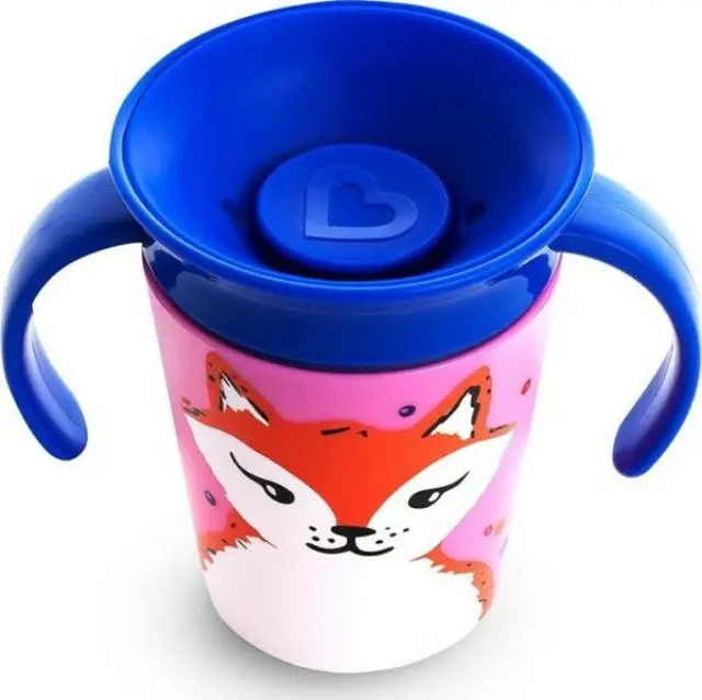 Munchkin Παιδικό Ποτηράκι Miracle 360° Wildlove Sippy Cup από Πλαστικό Μπλε 177ml για 6m+ 2