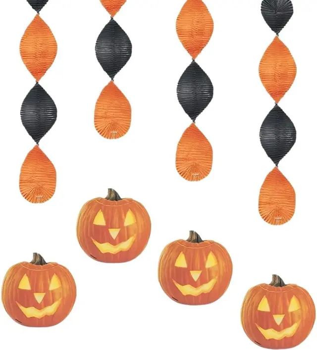 Κρεμαστά Διακοσμητικά Κολοκύθα Pumpkin Halloween / 4 τεμ
