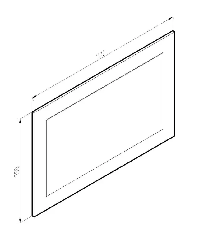 Καθρέπτης Τοίχου με Ξύλινο Πλαίσιο DAVINA 117x75cm 2