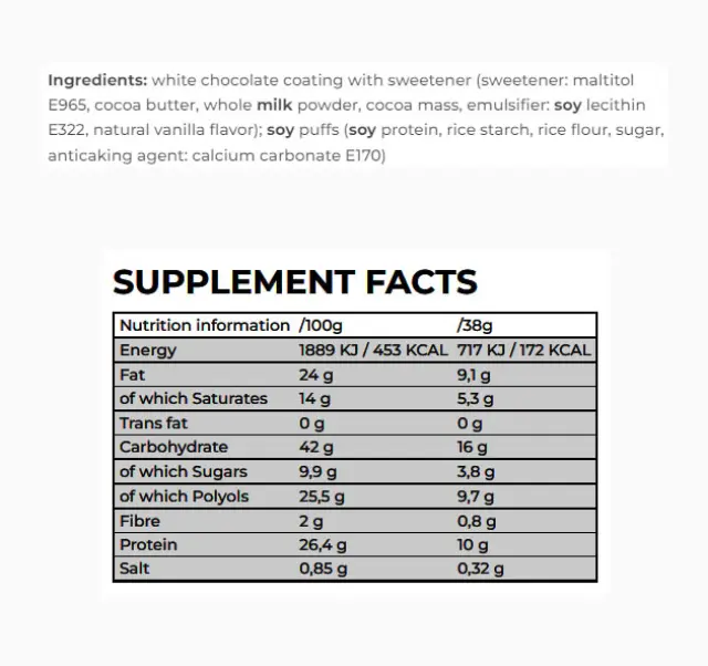 Nanosupps Protein Pops White Chocolate, 38 g 2