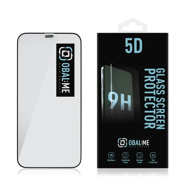 OBAL:ME 5D Glass Screen Protector for Apple iPhone 12/12 Pro Black 2