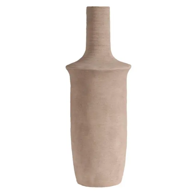 Βάζο μπεζ κεραμικό 17x17x45cm Espiel TOF316
