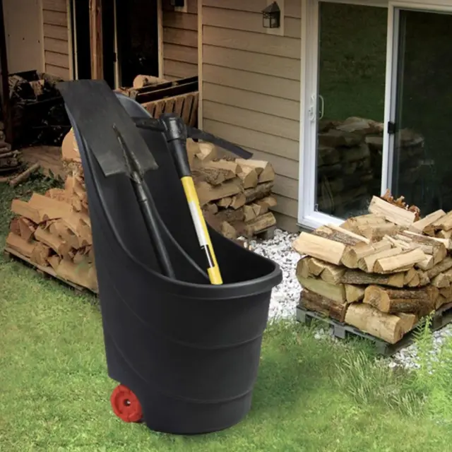 Grasher Καρότσι κήπου πολλαπλών χρήσεων με ρόδες 60lt Μαύρο / 100785 3