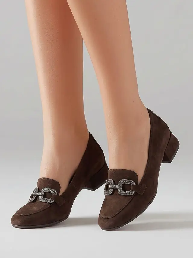 Gabor Μοκασίνια-Loafers Γυναικείο δέρμα Nubuck Καφέ GAB/400202 006-MOCCA - 43 2