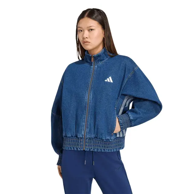 adidas Sportswear Women's Stadium Denim Washed Jacket Μπλε KV0624 (adidas Sportswear) - Small