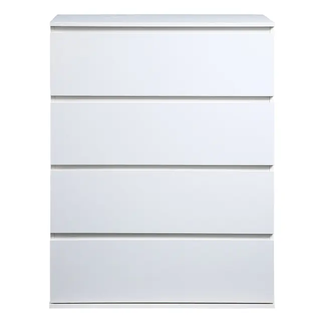 Συρταριέρα Ady Unihome σε άσπρο χρώμα 4 συρτάρια 80x40x105εκ 2
