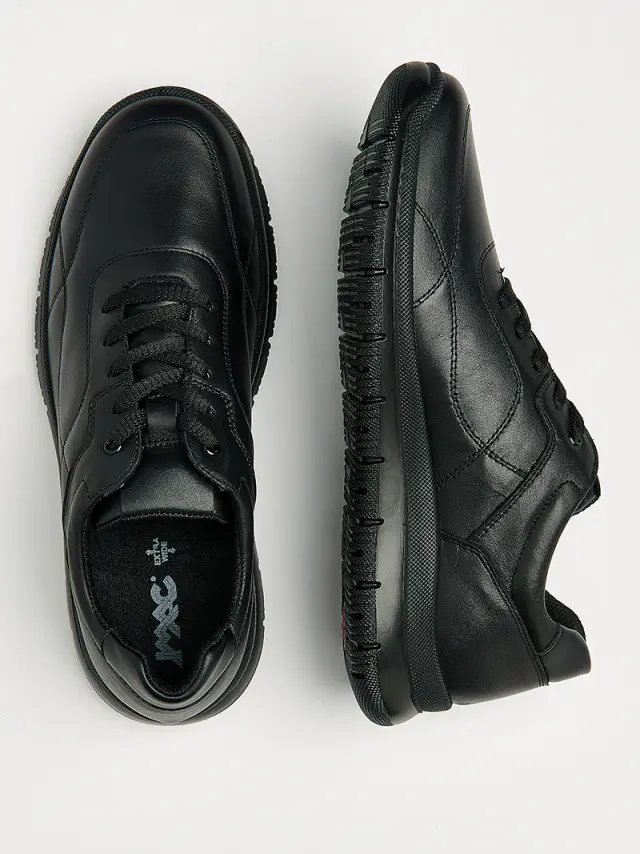 Imac Sneakers Ανδρικό δέρμα Μαύρο IMA/452680 BLACK 3