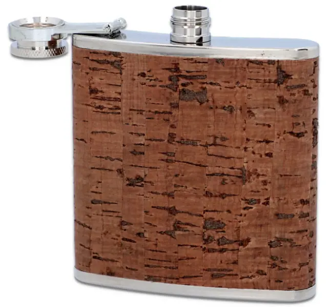 Hip Flask Φλασκί Ποτού Φελλός Cork (F3300) - 180ml 3