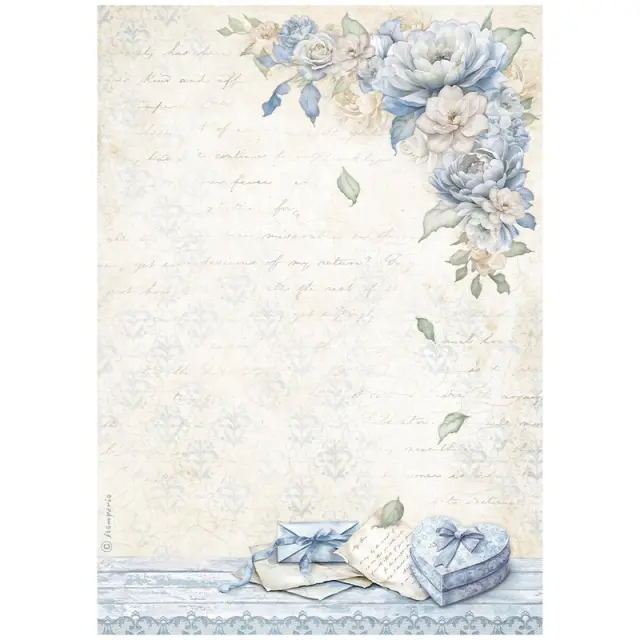 Ριζόχαρτο ντεκουπάζ Stamperia 21x29cm A4, Timeless, Heart box