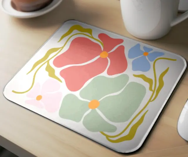 Mousepad ( flowers 70s , design-29 ) Διαστάσεις: 23cm(μήκος) x 20cm (ύψος) 2