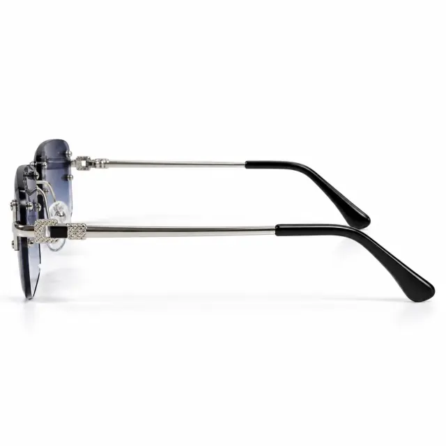 Ghetto Palette Sunglasses – Navy Gradient / Silver 3