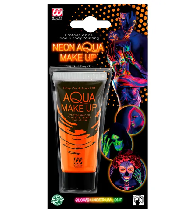 Αποκριάτικο Μακιγιάζ Σωληνάριο Neon Πορτοκαλί 30ml (Widmann) (W-09973)