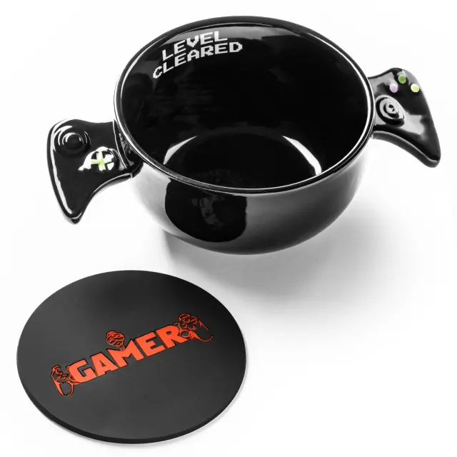 Gamer Snack Bowl με Αντιολισθητικό Silicone Coaster