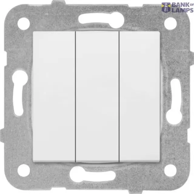 Karre-Meridian White Three Gang Switch