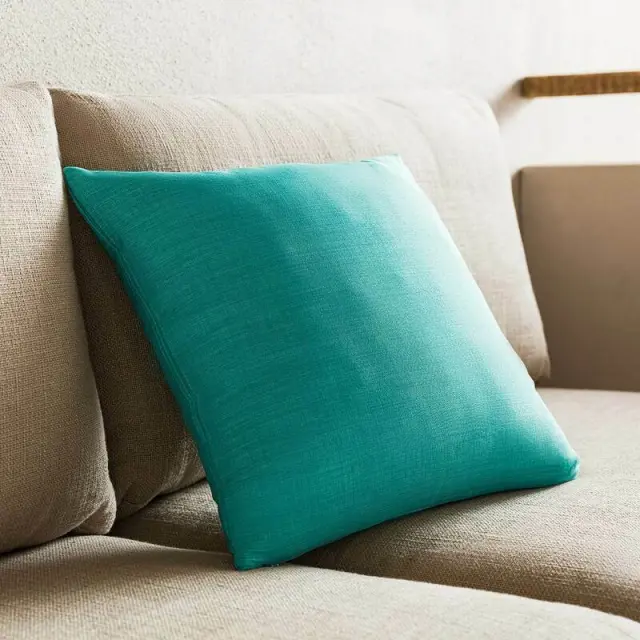 Μαξιλαροθήκη 43X43CM GOFIS HOME CHROME Τιρκουάζ 930B/ 24