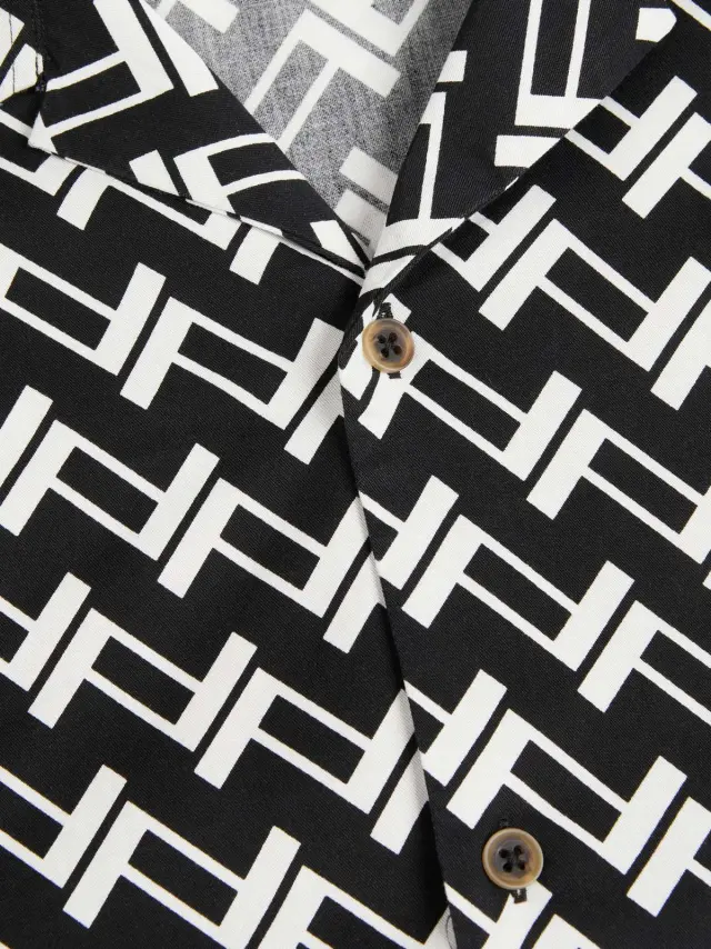 JORBELIZE TENCEL AOP SHIRT SS Black 3
